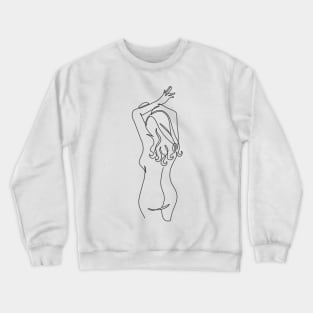 Figurative Line Art Crewneck Sweatshirt